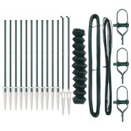 Оградна верига с колони Зелен 1.4 x 25 m Стомана