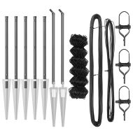 Оградна верига с колони Сив 0.8 x 10 m Стомана