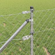 Оградна верига с колони Сребрист 0.8 x 25 m Стомана