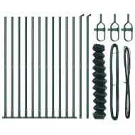 Оградна верига с колони Зелен 1.2 x 25 m Стомана