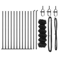 Оградна верига с колони Сив 0.6 x 25 м Стомана