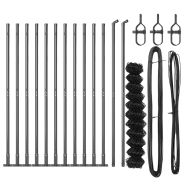 Стълб за ограда. Сив 25 x 1,2 м (мрежа 60 x 60 мм)