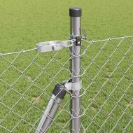 Оградна верига с колони Сребрист 0.8 x 10 m Стомана