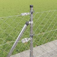 Оградна верига с колони Сребрист 0.6 x 10 м Стомана