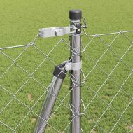 Оградна верига с колони Сребрист 1.2 x 10 m Стомана