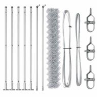 Оградна верига с колони Сребрист 1.6 x 10 m Стомана