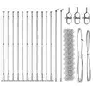 Оградна верига с колони Сребрист 0.8 x 25 m Стомана