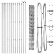 Ограда за пасища Сребрист 25 x 1.2 м Поцинкована стомана