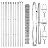Ограда за пасища Сребрист 25 x 1.4 м Поцинкована стомана