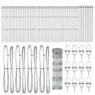 Ограда за пасища Сребрист 100 x 0.8 м Поцинкована стомана