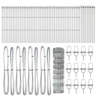 Ограда за пасища Сребрист 100 x 0.8 м Поцинкована стомана