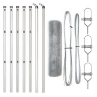 Оградa с колчета Сребрист 0.5 x 10 м Стомана