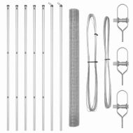 Оградa с колчета Сребрист 1.6 x 10 m Стомана