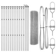 Стълб за ограда. Сребрист 25 x 0,6 м (16 x 16 мм мрежа) Стомана