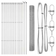 Оградa с колчета Сребрист 1 x 25 m Стомана