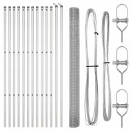 Оградa с колчета Сребрист 1.5 x 25 m Стомана