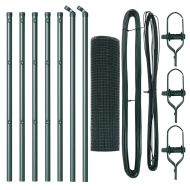 Оградa с колчета Зелен 0.8 x 10 m Стомана