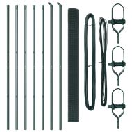 Оградa с колчета Зелен 1.6 x 10 m Стомана