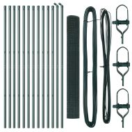 Оградa с колчета Зелен 1.4 x 25 m Стомана