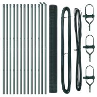 Оградa с колчета Зелен 1.6 x 25 m Стомана