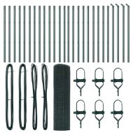 Оградa с колчета Зелен 0.6 x 50 м Стомана