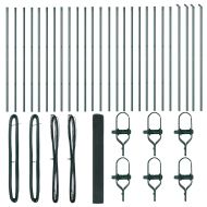 Оградa с колчета Зелен 1.4 x 50 m Стомана