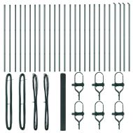 Оградa с колчета Зелен 1.5 x 50 m Стомана