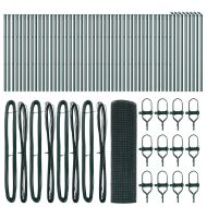 Стълб за ограда. Зелен 100 x 0,6 м (12 x 12 мм мрежа)