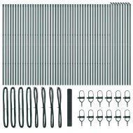 Оградa с колчета Зелен 1 x 100 m Стомана