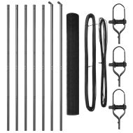 Оградa с колчета Сив 1.4 x 10 m Стомана