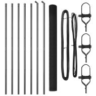 Оградa с колчета Сив 1.5 x 10 m Стомана