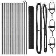 Стълб за ограда. Сив 25 х 1 м Стомана