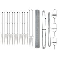 Оградa с колчета Сребрист 1.4 x 25 m Стомана