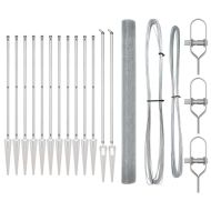 Оградa с колчета Сребрист 1.5 x 50 m Стомана