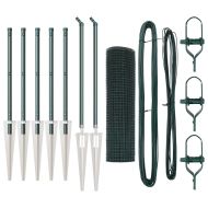 Оградa с колчета Зелен 0.8 x 10 m Стомана