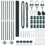 Оградa с колчета Зелен 1.6 x 10 m Стомана