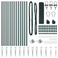 Оградa с колчета Зелен 0.5 x 25 м Стомана