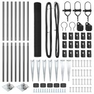 Оградa с колчета Сив 1.2 x 10 m Стомана