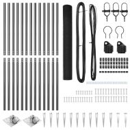 Оградa с колчета Сив 1.2 x 25 m Стомана