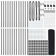 Оградa с колчета Сив 1 x 50 m Стомана