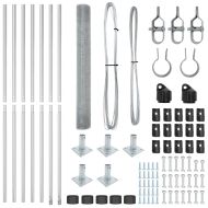 Оградa с колчета Сребрист 0.8 x 10 m Стомана