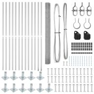 Стълб за ограда. Сребрист 25 x 1,4 м (25 x 25 мм решетка)