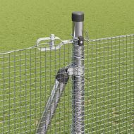 Оградa с колчета Сребрист 1.5 x 25 m Стомана