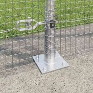 Оградa с колчета Сребрист 1.5 x 25 m Стомана