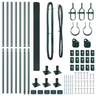 Оградa с колчета Зелен 1.4 x 10 m Стомана