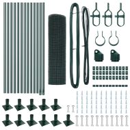 Оградa с колчета Зелен 0.6 x 25 м Стомана