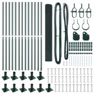 Оградa с колчета Зелен 0.8 x 25 m Стомана