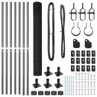 Оградa с колчета Сив 1.5 x 10 m Стомана