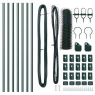 Оградa с колчета Зелен 0.6 x 10 м Покрит със PVC стомана