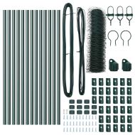 Оградa с колчета Зелен 0.6 x 25 м Покрит със PVC стомана